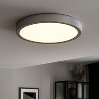 Deckenlampe Flurlampe Deckenleuchte Flach Schlafzimmerlampe Silber Led D 28,5 Cm