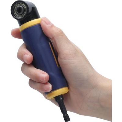 Robuster 90-Grad-Schraubendreher-Adapter für Handbohrmaschinen - Gelb und Blau