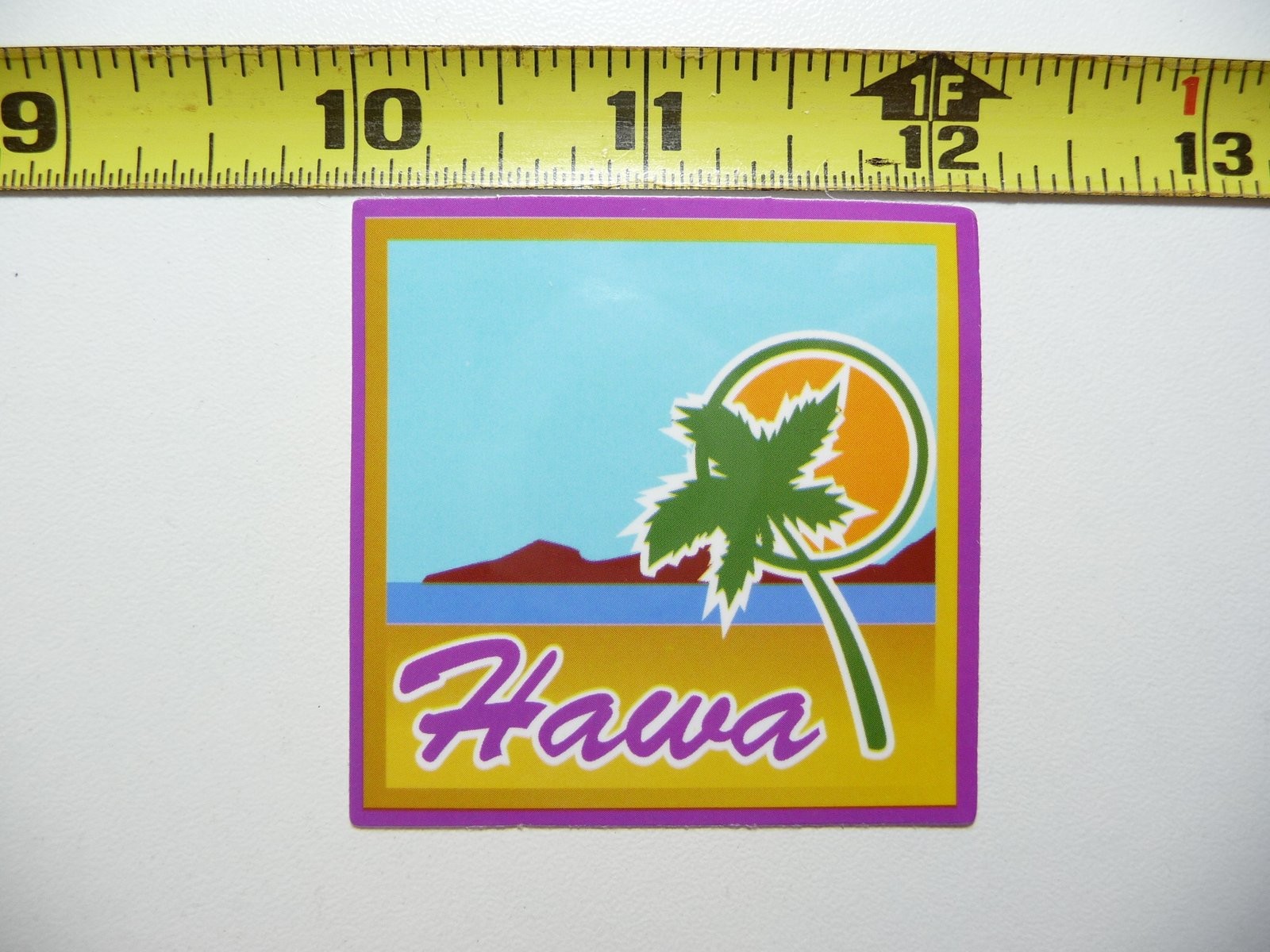 Beach Ocean Palm Tree Sun Sticker Decal for Travel Vacation Holiday