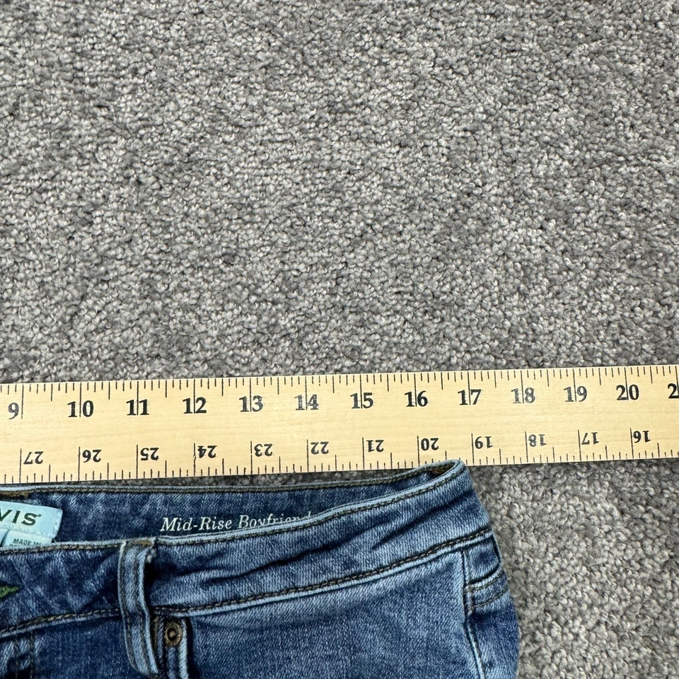 Orvis 牛仔女式 12 蓝色中腰男友中号水洗牛仔休闲工作城市 — 第 3/4 张图片