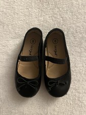 Cat Jack Toddler Girls Size8 Slip-On Ballet Flats Shoes Black