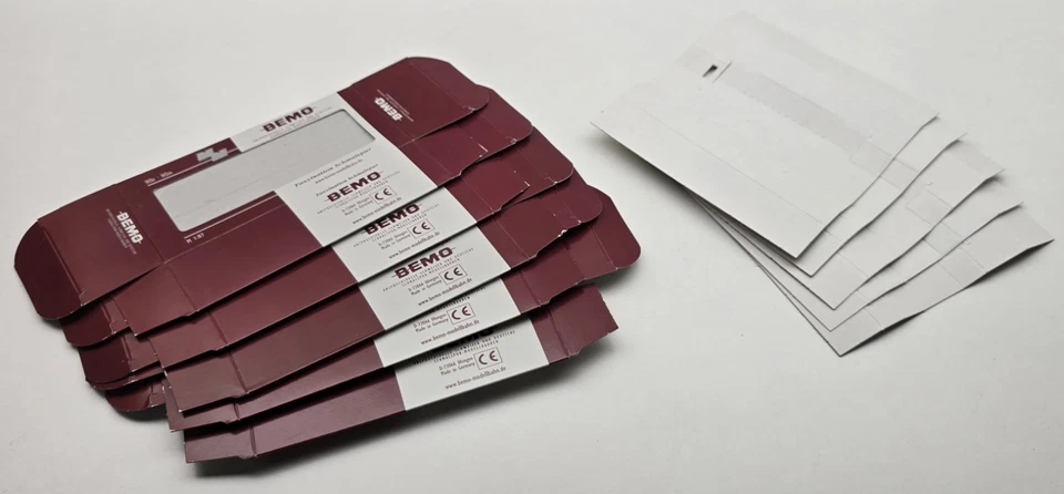 Bemo H0m H0e 5 universale Falt,-Leerkartons für Güterwagen NEU