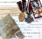 Scarce WW1 Germany Bavarian Army soldier's medals and award documents