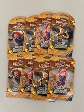 Lorcana Wilds Unknown Single Sleeve Booster Packs Lot Of 8 