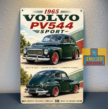 1965 Volvo Pv544 Sport Car Metal Tin Sign Poster 30x20cm