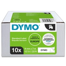 DYMO Authentic D1 Labels   9mm x 7m Roll   Black Print on White   Self-Adhesive