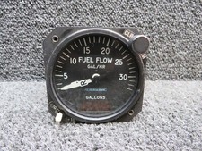 Part Number # 65840-01 Aerosonic Fuel Flow Indicator Gauge Black