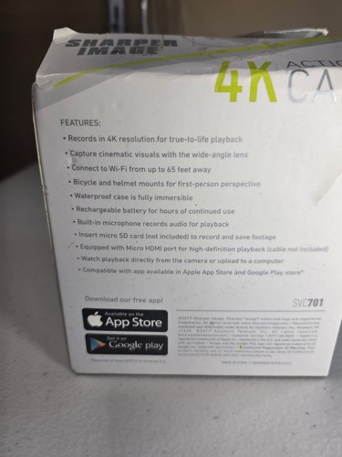 Sharper Image SVC701 Waterproof 4K Full HD Action Cam - Picture 3 of 4
