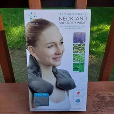 NEW Order Spa Collection Aromatherapy Neck & Shoulder Wrap - Hot or Cold - Gray