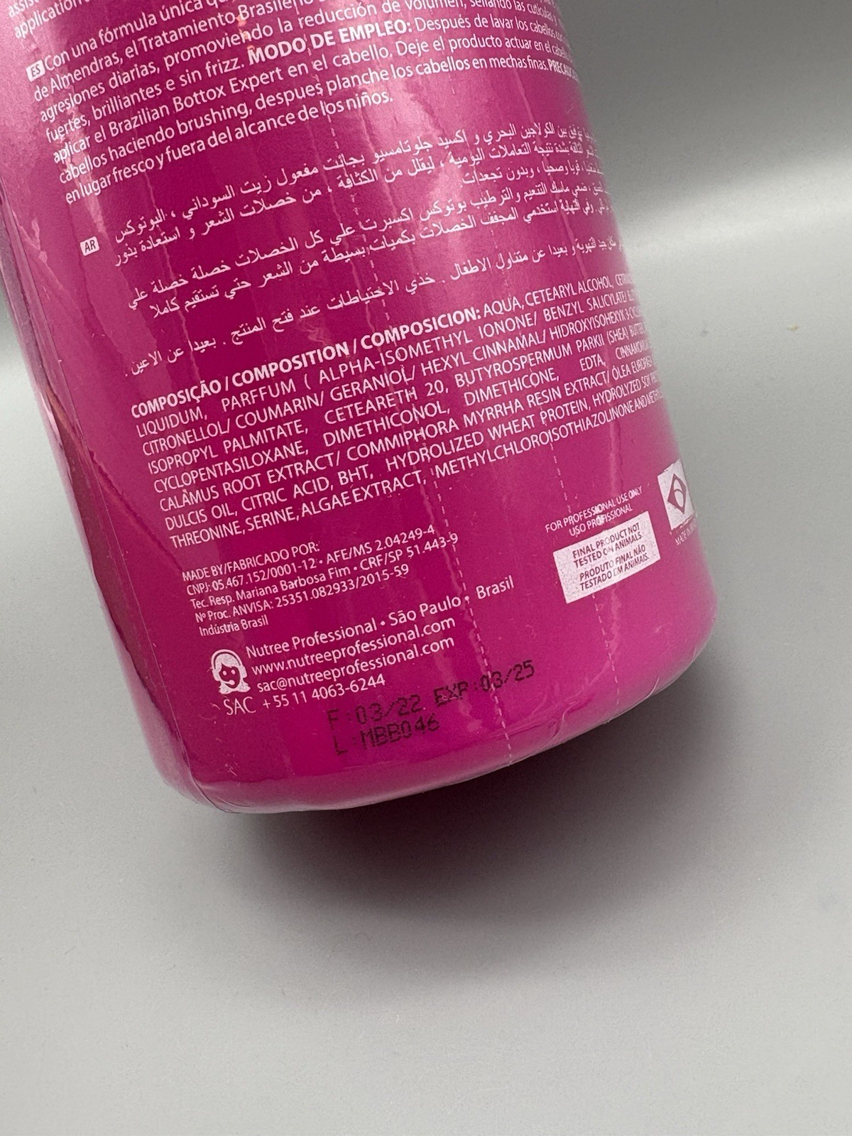 Nutree/ Amazonliss Brazilian Bottox Expert Thermal Mask Hair Treatment 33.8 oz 