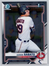 2021 BOWMAN #BCP-125 AARON SABATO CHROME PROSPECTS MINNESOTA TWINS