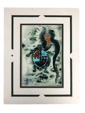 Art Print Cherokee Creation by Cherokee Artist Traci Rabbit  11 x 4"