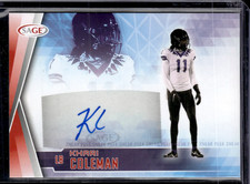 2022 Sage Khari Coleman Rookie Sneak Peek Auto Red NM-MINT++
