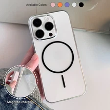 Mag safe Magnetic Shockproof Clear Slim Case For iPhone 16 Pro Max 15 14 13 12