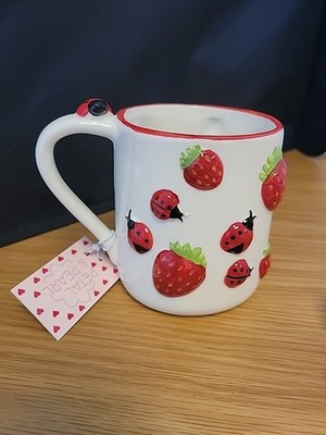 Petal & Pearl Strawberry Ladybug Mug 23oz
