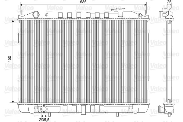 Valeo KüHler WasserküHler Passend FüR Nissan Navara Pick-Up D22 2.5 D 4X4 D22-image