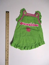 Pet Dog Clothes Medium Simply Dog Green Stripe Dress *FREE SHIP