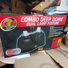 Zoo Med Combo Deep Dome Dual Lamp Fixture LF-25 Day and Night Large 16 New NIB