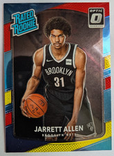 2017-18 PANINI OPTIC JARRETT ALLEN RATED ROOKIE RED YELLOW BROOKLYN NETS #179