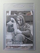 2025-26 Upper Deck Series 2 Hockey Canvas Black Macklin Celebrini C-124 San Jose