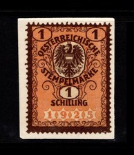 Austria 1925 1s Revenue On Piece - S50297