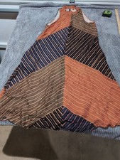 Anthropologie x Farm Rio Olive/Rust Multi High Neck Maxi Dress XL Great Condit