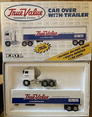 1992 Ertl True Value Hardware Cab Over With Trailer 1/64  New in Box 9523