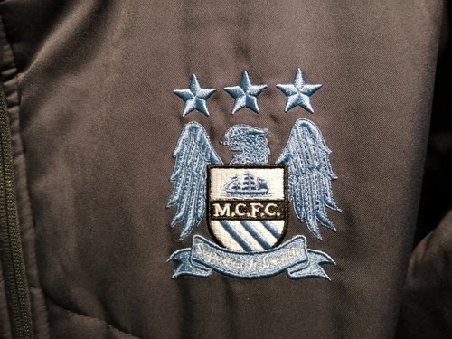 Manchester City FC Umbro MCFC Vintage Retro Giacca Imbottita Cappotto Grigio XX-Large - Foto 2 di 7