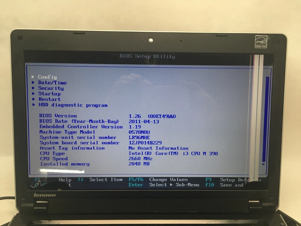 Lenovo ThinkPad Edge 14" Type 0578-N8U  Laptop For Parts Broken LCD Screen JR - Image 2 of 4