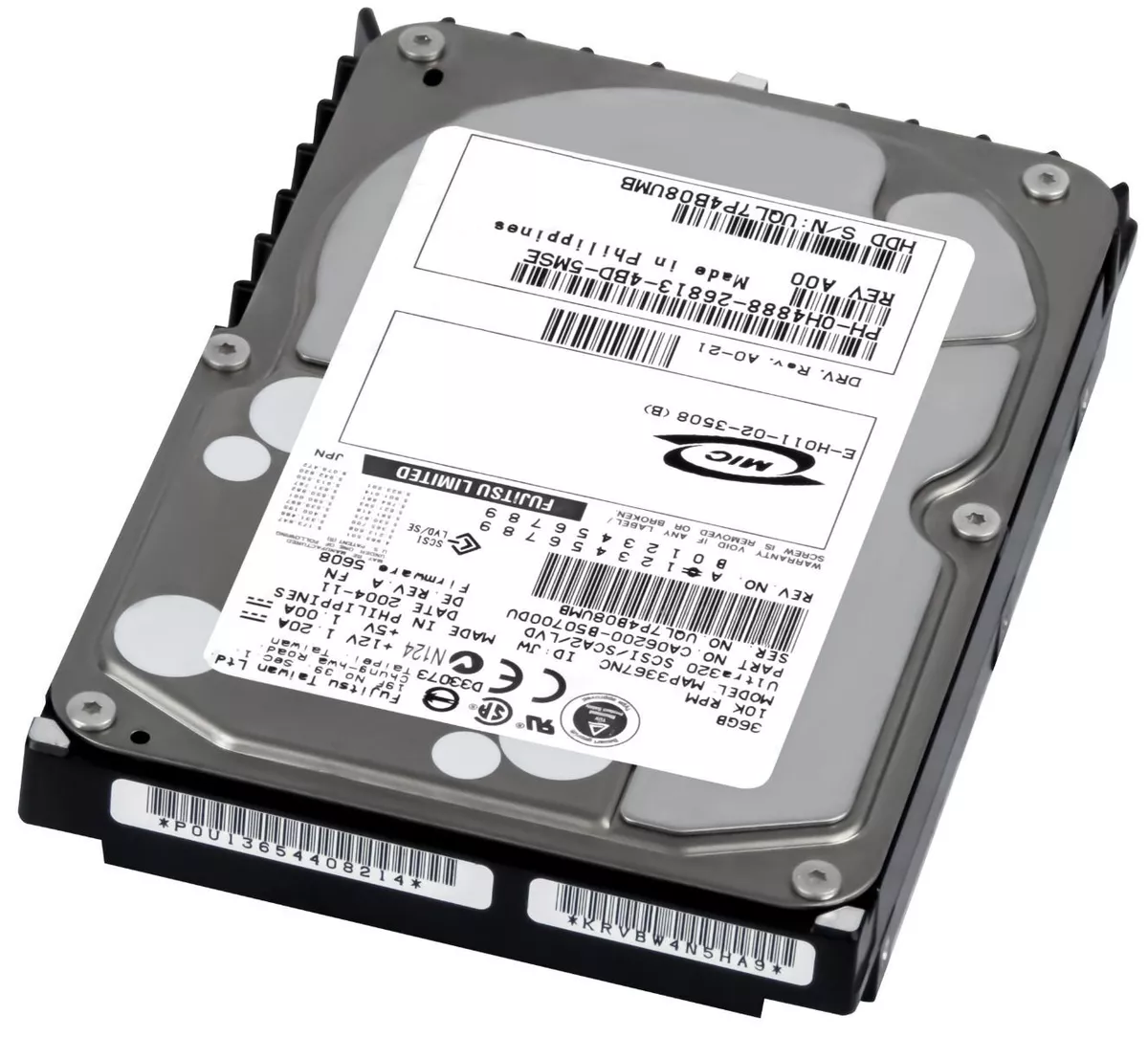 DELL 0H4888 (MAP3367NC) Ultra320 SCSI 80Pin 36GB 10K ハードディスク-