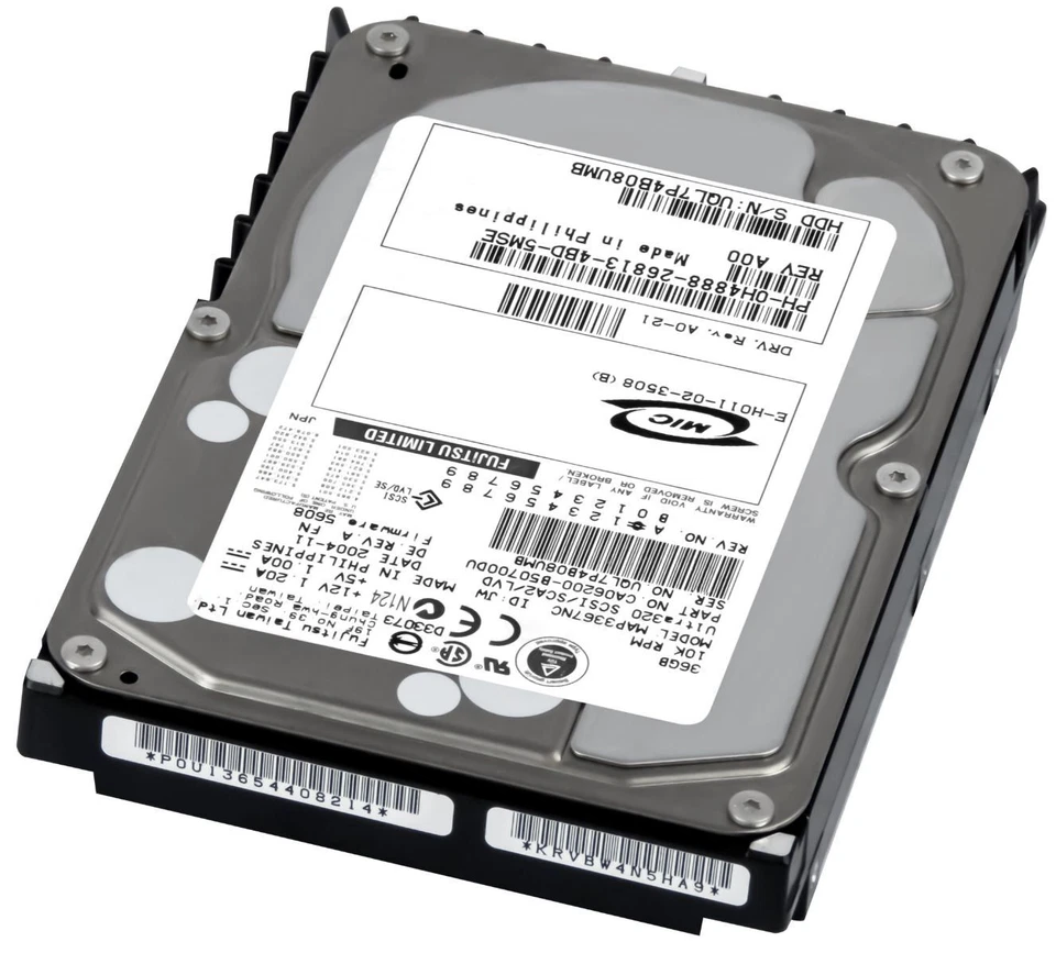 Hard Drive Dell 0H4888 H4888 36GB 10000U/Min 8MB SCSI U320 MAP3367NC 3.5'' Inch - Image 2 of 3