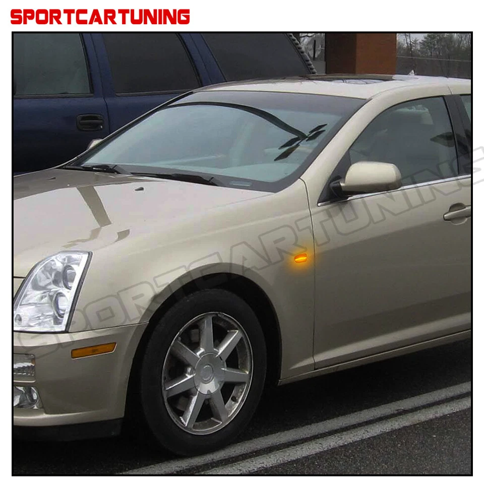 LED Fender Side Marker Signal Repeater Lamp for 04-11 Cadillac STS STS-V DTS SRX Foto 3 de 4
