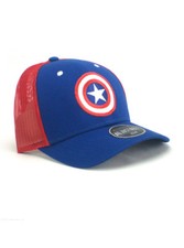 Captain America Hat Adjustable Shield Logo Marvel Comics Red Blue New With Tags