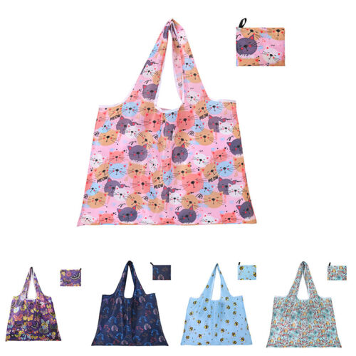 Portable Printed Foldable Tote Bag Waterproof Shopping Baglarge Shopping Bag - Picture 1 of 37