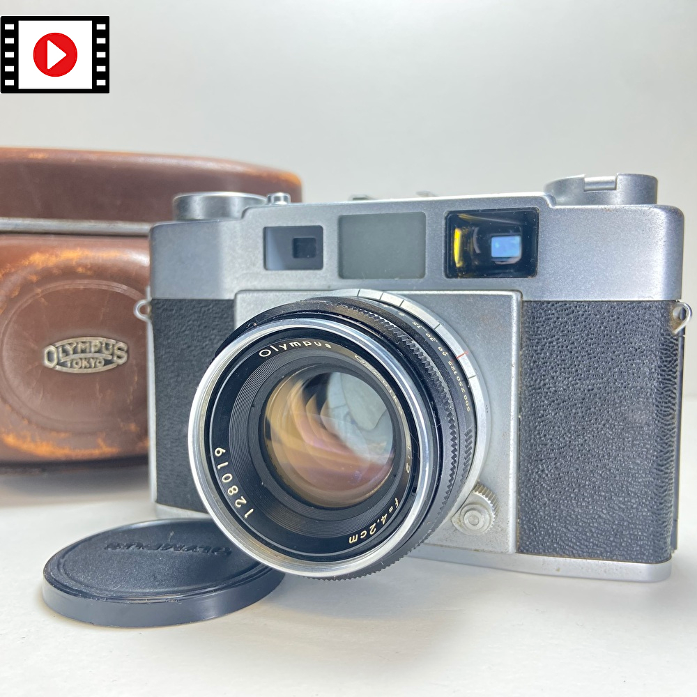 Olympus 35-S G.Zuiko 42mm f2 Film Camera Silver & Brown