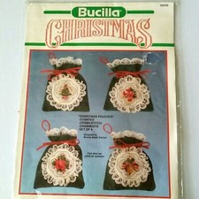 Bucilla Counted Cross Stitch Christmas Ornaments Kit 82632 Pouches NEW Sealed
