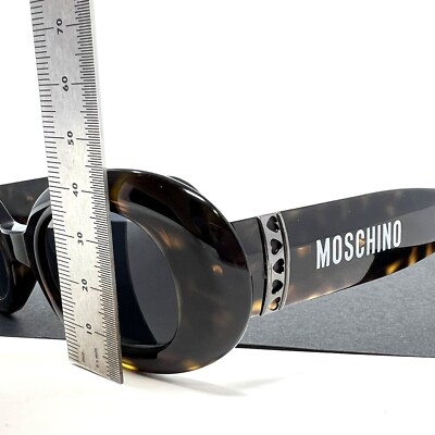 VINTAGE MOSCHINO M3527 OVAL BLACK 90 SUNGLASSES Hearts Deco VINTAGE MOSCHINO M3527 OVAL BLACK 90 SUNGLASSES Hearts Deco  main image 4