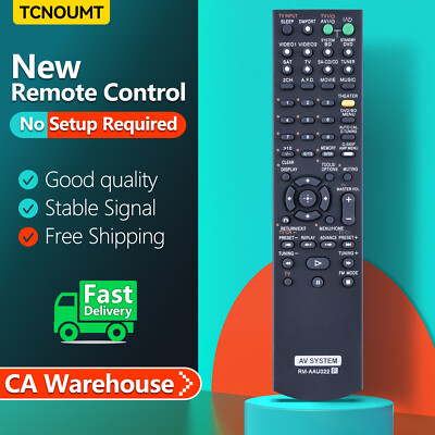 New RM-AAU022 Remote Control For Sony AV Audio Receiver STR-DG520 STR-DG720