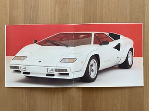Fiche Brochure Panoramique / Prospectus Lamborghini Countach - Document D'époque Occasion