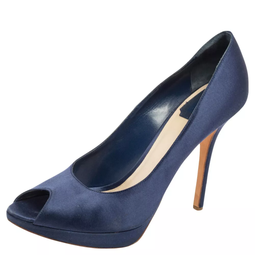 Escarpins plate forme Miss Dior bleu satin satin Miss Dior taille 40,5