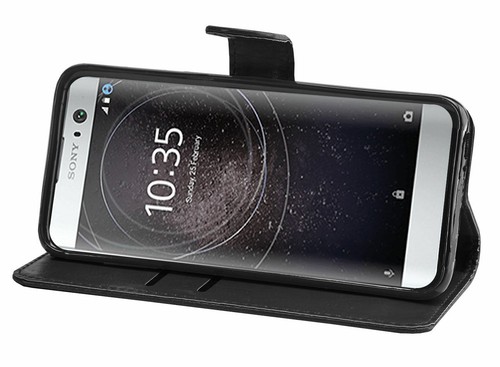 Sony Xperia XA2 Premium Leather Wallet Flip Cover Pouch Book - Picture 2 of 24