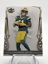JAYDEN REED 2023 LEAF TRINITY FOOTBALL MEGA BOX BASE CARD PACKERS