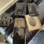 Lot of 6Antique Tin Types Portraits  misc estate find — photo 1