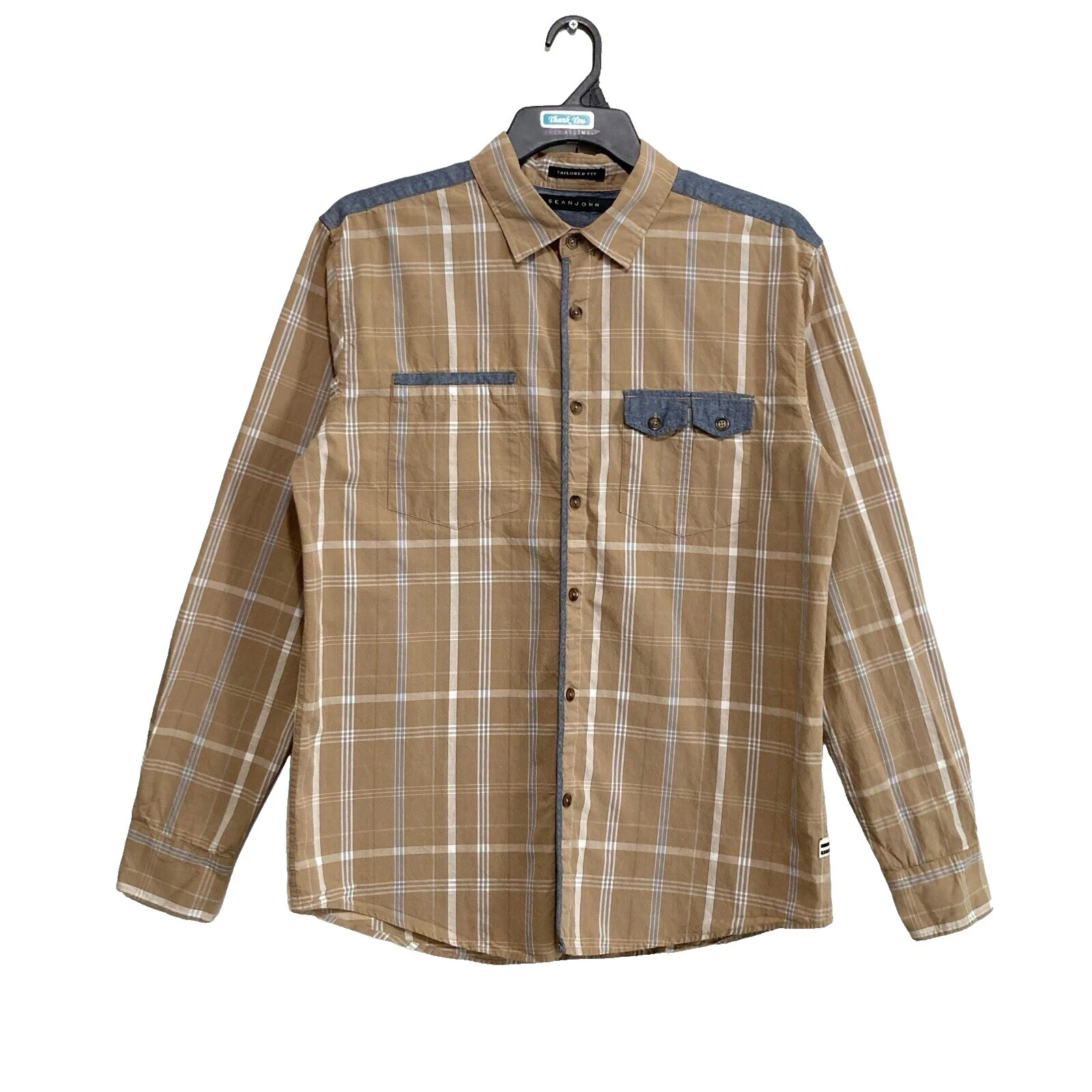 Sean John Size L Brown Shirts for Men