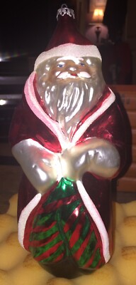 Erwin Eichhorn WEST GERMANY Blown Glass LARGE 11' SANTA CLAUS