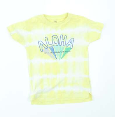 T-Shirt Jungen gelb Baumwollmischung Größe 3-4 Jahre von M&S - aloha