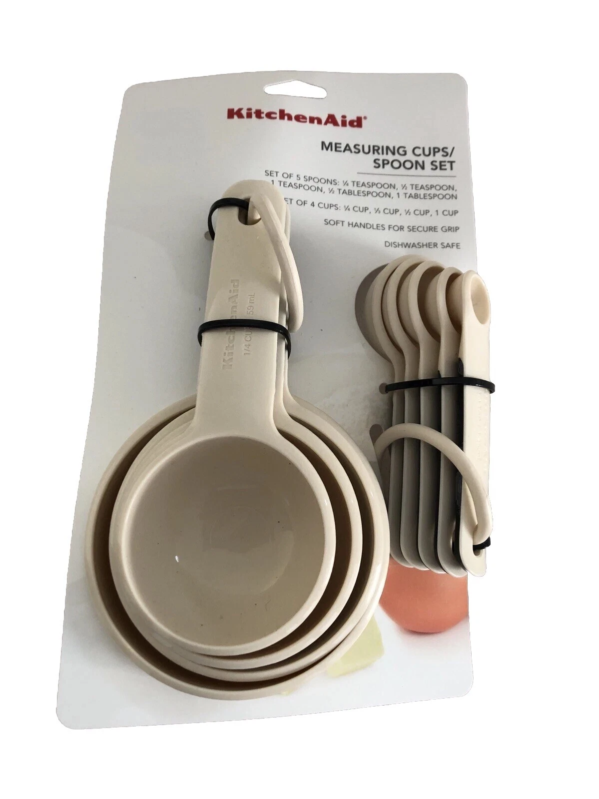 New KitchenAid Almond Cream Set of 9 Measuring Cups Spoons HACA
Opens in a new window or tab