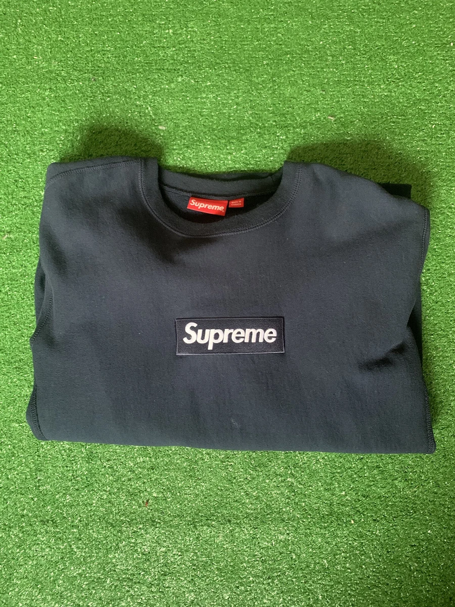 Supreme Box Logo Crewneck FW18 - Navy