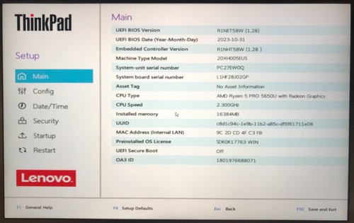 Lenovo ThinkPad X13 14" Laptop AMD Ryzen 5 PRO 5650U 16GB RAM, No Storage - Picture 2 of 7