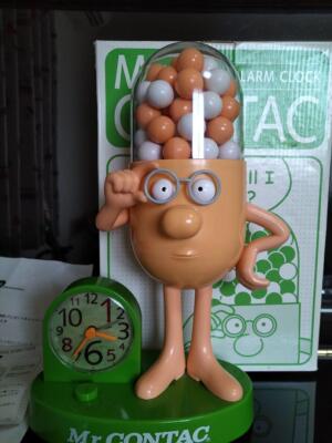 USED] Mr Contac Talking Alarm Clock Figure 300mm Advertising Drug